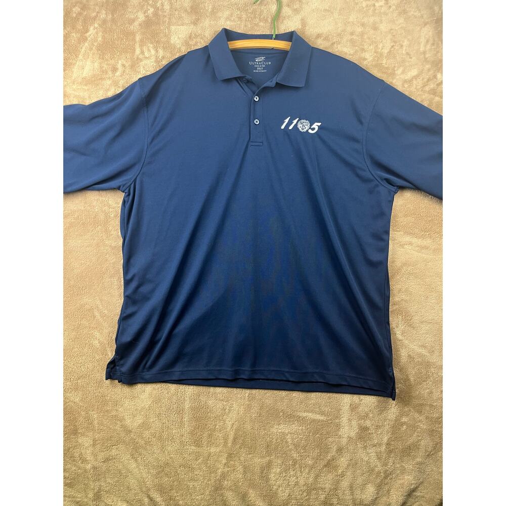 Ultra Club Men’s 2XLT Cool & Dry Navy Blue Polo 1105 CWA T-Shirt